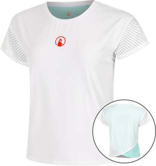 Wild Cross T-shirt Dames-Wit,Turkoois - XS,S,M,L,XL,XXL