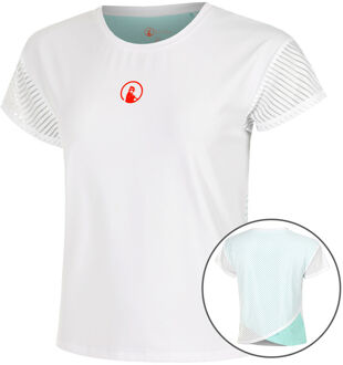 Wild Cross T-shirt Dames-Wit,Turkoois - XS,S