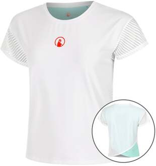 Wild Cross T-shirt Dames-Wit,Turkoois - XS