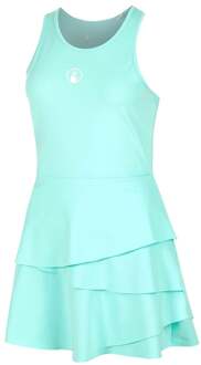 Wild Flounce Jurk Dames-Turkoois,Wit - XS,S,L,XL