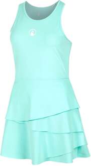 Wild Flounce Jurk Dames-Turkoois,Wit - XS,S,M,L,XL,XXL