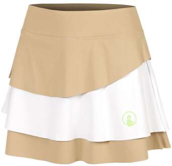 Wild Flounce Rok Dames-Beige,Wit - S