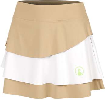 Wild Flounce Rok Dames-Beige,Wit - XS,S,M,L,XL,XXL