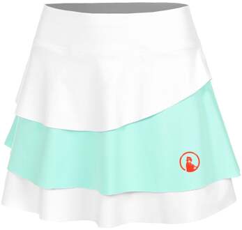 Wild Flounce Rok Dames-Wit,Turkoois - XS