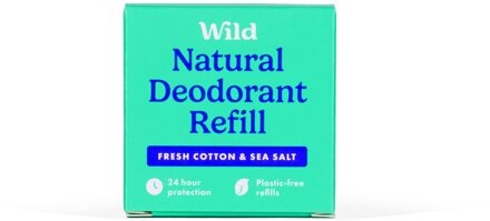 WILD Fresh Cotton and Sea Salt Deodorant Refill 40g