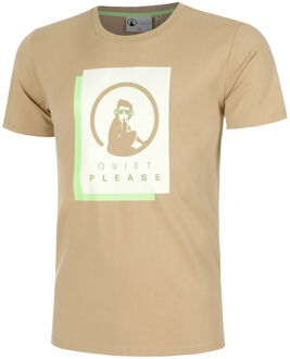 Wild Layer T-shirt Heren-Beige,Neongroen - M