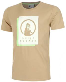 Wild Layer T-shirt Heren-Beige,Neongroen - S