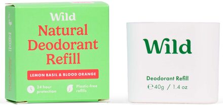 WILD Lemon, Basil and Blood Orange Deodorant Refill 40g