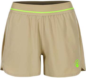 Wild Match 2in1 Shorts Dames-Beige,Neongroen - XS,S,M,L,XL,XXL