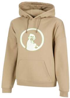 Wild Oversize Embroided Sweater Met Capuchon Dames-Beige,Neongroen - M,L,XL