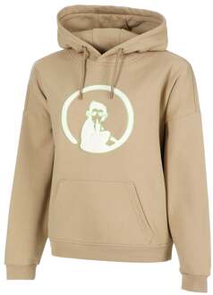 Wild Oversize Embroided Sweater Met Capuchon Dames-Beige,Neongroen - XS,M,L,XL