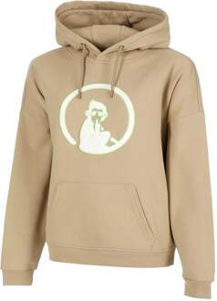 Wild Oversize Embroided Sweater Met Capuchon Dames-Beige,Neongroen - XS,S,M,L,XL,XXL