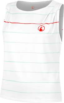 Wild Poach & Stripe Tanktop Dames-Wit,Turkoois - XS,S,M,L,XL,XXL
