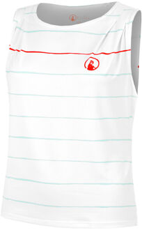 Wild Poach & Stripe Tanktop Dames-Wit,Turkoois - XS
