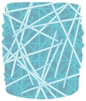 Wild Print Sjaal Dames 1 Blauw dessin