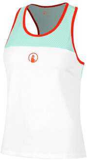 Wild Racerback Tanktop Dames-Wit,Turkoois - M