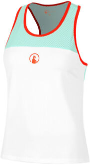 Wild Racerback Tanktop Dames-Wit,Turkoois - XS