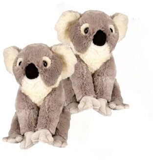Wild Republic 2x stuks pluche koala knuffel 30 cm
