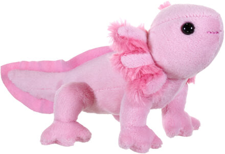 Wild Republic Axolotl Knuffel - salamander - pluche - roze - 13 cm - dierenknuffel