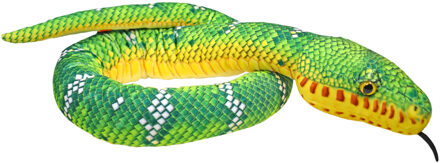 Wild Republic boomslang knuffel - groen - Pluche - 137 cm - reptielen - slangen Mosgroen