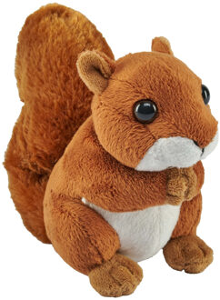 Wild Republic eekhoorn knuffel - bruin/rood - Pluche - 13 cm - knaagdieren - knuffeldieren