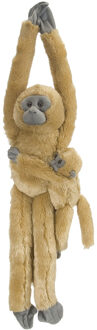 Wild Republic Hoelmans speelgoed artikelen aap/apen knuffelbeest bruin 51 cm