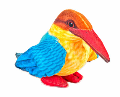 Wild Republic ijsvogel knuffel - 12 cm - pluche - vogels - dierenknuffels - vogelknuffels