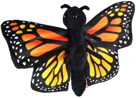 Wild Republic Insecten knuffels monarchvlinder zwart 20 cm