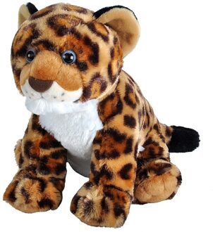 Wild Republic Jaguars/luipaarden speelgoed artikelen jaguar knuffelbeest gevlekt 30 cm Bruin