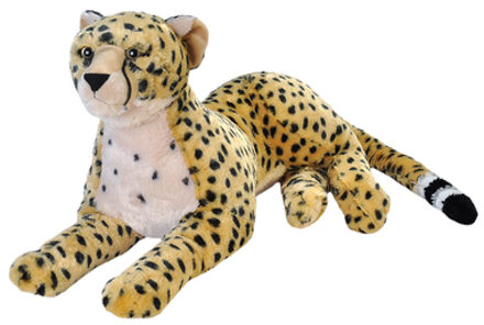Wild Republic knuffel cheetah junior 76 cm pluche beige/geel Bruin