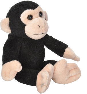 Wild Republic Knuffel Chimpansee Junior 13 Cm Pluche Zwart