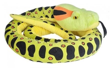 Wild Republic knuffel Jumbo Snake Anaconda 287 cm pluche groen