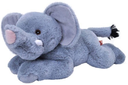 Wild Republic knuffel olifant Ecokins junior 30 cm pluche blauw