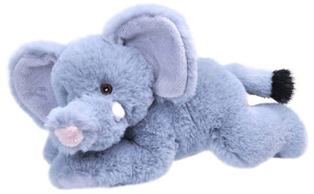 Wild Republic knuffel olifant Ecokins junior 30 cm pluche blauw