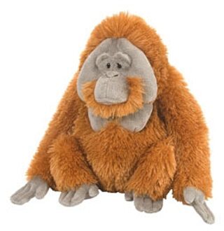 Wild Republic knuffel orang-oetan junior 30 cm pluche bruin Grijs