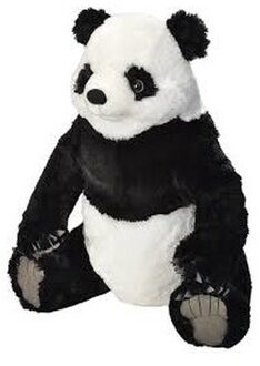 Wild Republic knuffel panda junior 76 cm pluche zwart/wit