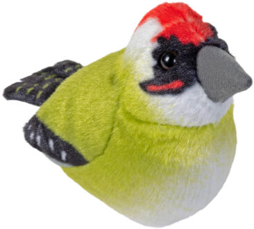 Wild Republic knuffel Specht - pluche - 15 cm - groen - vogels - knuffeldier Multi
