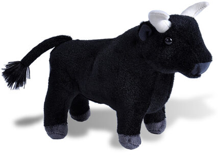 Wild Republic Knuffel Stier Junior 20 Cm Pluche Zwart