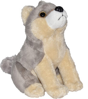 Wild Republic Knuffel Wolf - met geluid - 20 cm - pluche - knuffeldier Multi