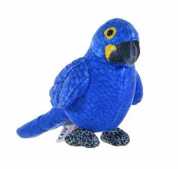 Wild Republic Macaw knuffel - blauw - pluche - 12 cm - vogels - tropische dieren Multi
