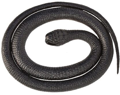 Wild Republic Mamba slang - Rubberen Slang - 117 cm - Halloween enge dieren Zwart