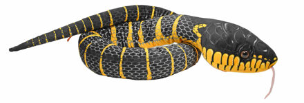 Wild Republic mangrove slang knuffel - zwart - 137 cm - slangen - knuffeldieren