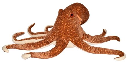 Wild Republic Mega zeedieren knuffels octopus bruin 76 cm