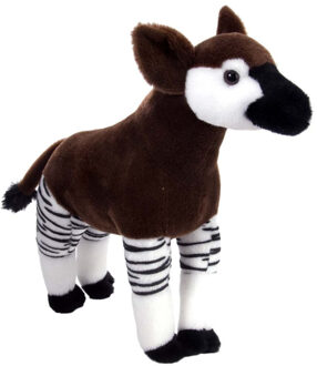 Wild Republic Okapi knuffel - 30 cm - pluche - staand - Afrikaanse dieren - knuffeldier Multi