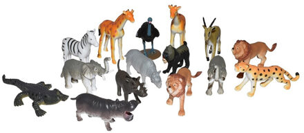 Wild Republic Plastic speelgoed safari dieren speelset 15-delig