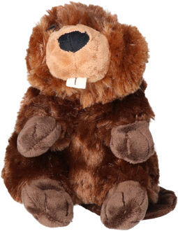 Wild Republic Pluche bever knuffel - pluche bever - 20 cm - bruin - dieren knuffels