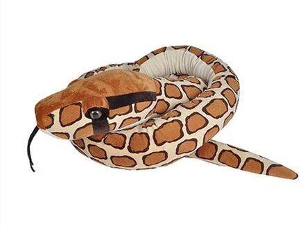 Wild Republic Pluche Birmese python - knuffeltje - 280 cm - slangen knuffels