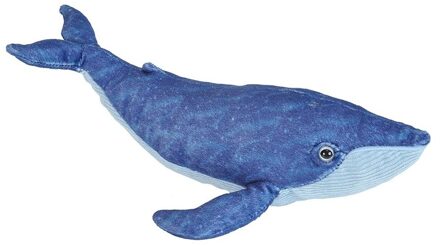 Wild Republic Pluche blauwe vinvis walvis knuffel - 50 cm - zeedieren - walvissen