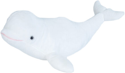 Wild Republic Pluche dieren knuffels Beluga walvis - wit - 30 cm - Knuffeldieren speelgoed Multi