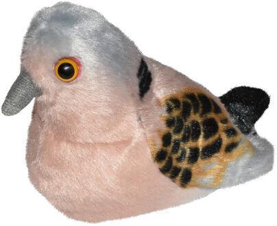 Wild Republic Pluche dieren knuffels tortelduif vogel van 13 cm - Vogel knuffels Multikleur